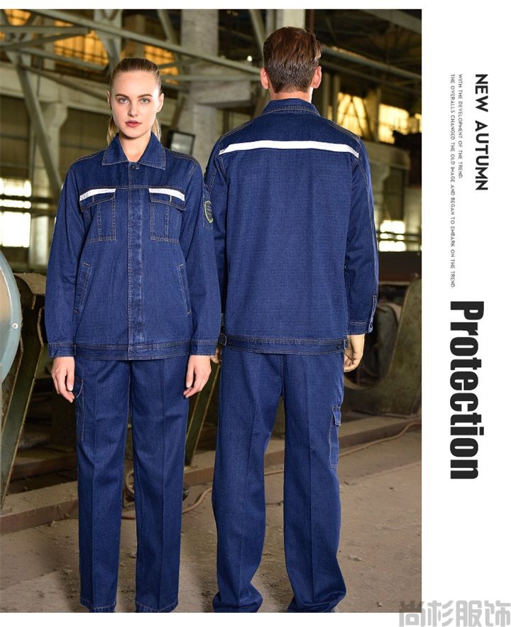 純棉牛仔防靜電工作服TZ168(圖7) 純棉牛仔防靜電工作服TZ168(圖7)