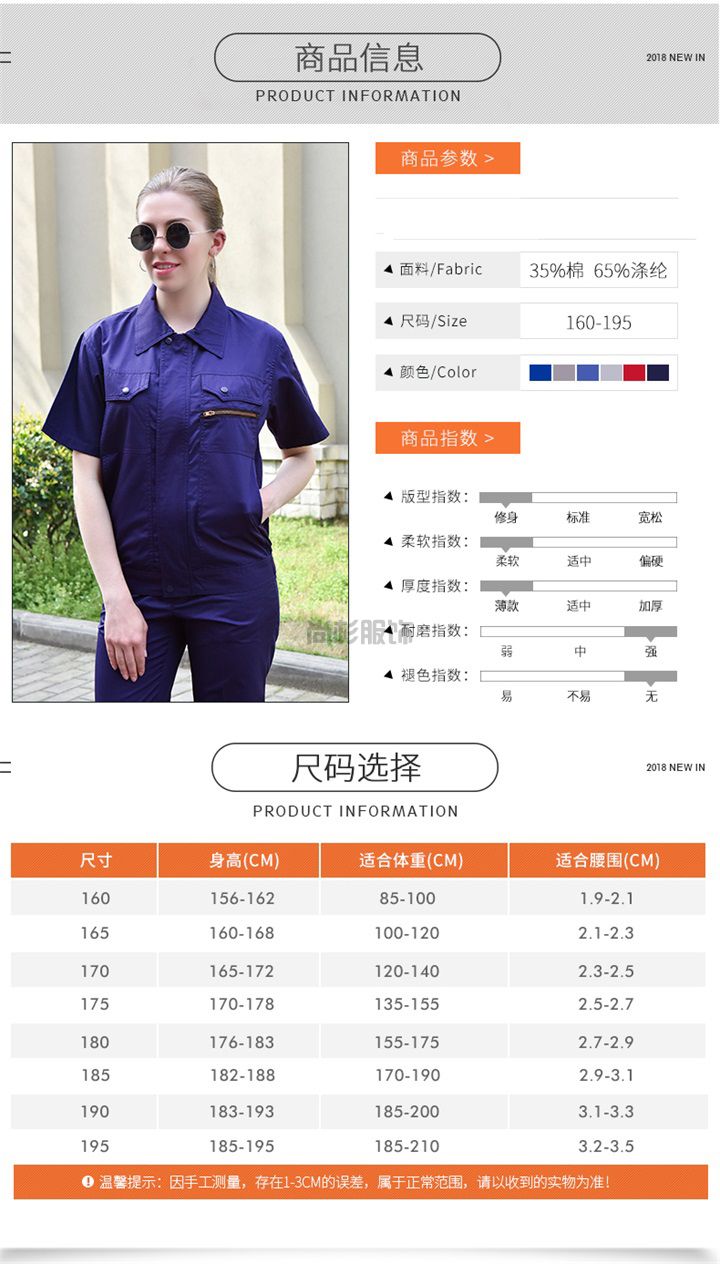 夏季滌棉短袖防靜電工作服SX060(圖4) 夏季滌棉短袖防靜電工作服SX060(圖4)